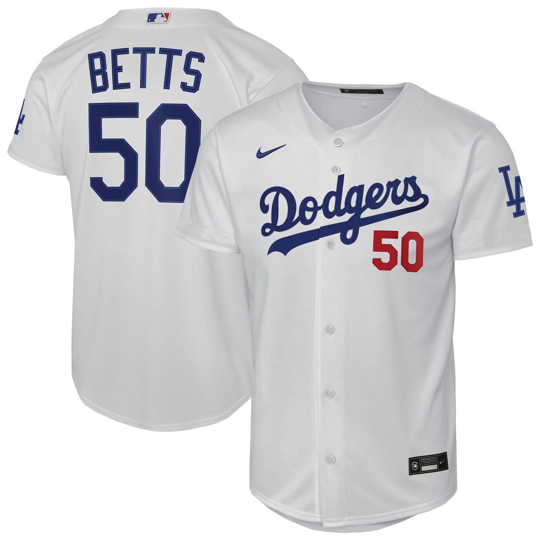 Los Angeles Dodgers Mookie Betts Nike Youth Home Stadium Jersey - White