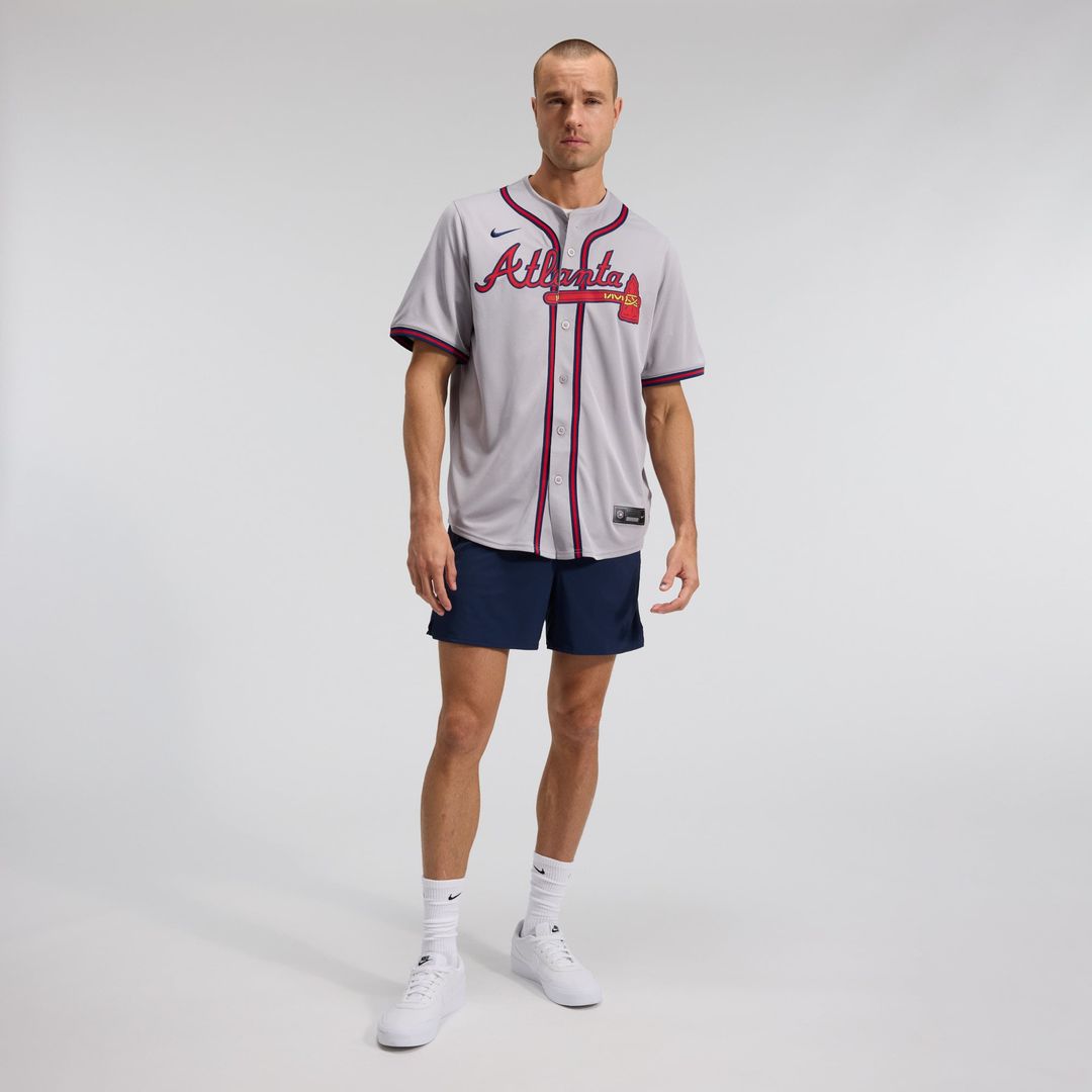 Atlanta Braves Ozzie Albies Nike Road Limited Player Jersey - Gray