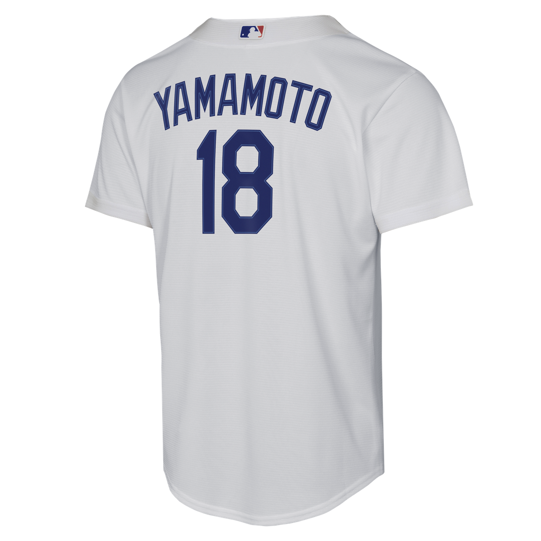 Los Angeles Dodgers Yoshinobu Yamamoto Nike Youth Home Baseline Jersey - White