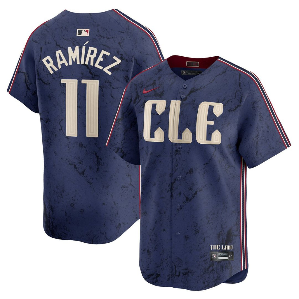 Cleveland Guardians Jos¨¦ Ram¨ªrez Nike City Connect Limited Player Jersey - Navy