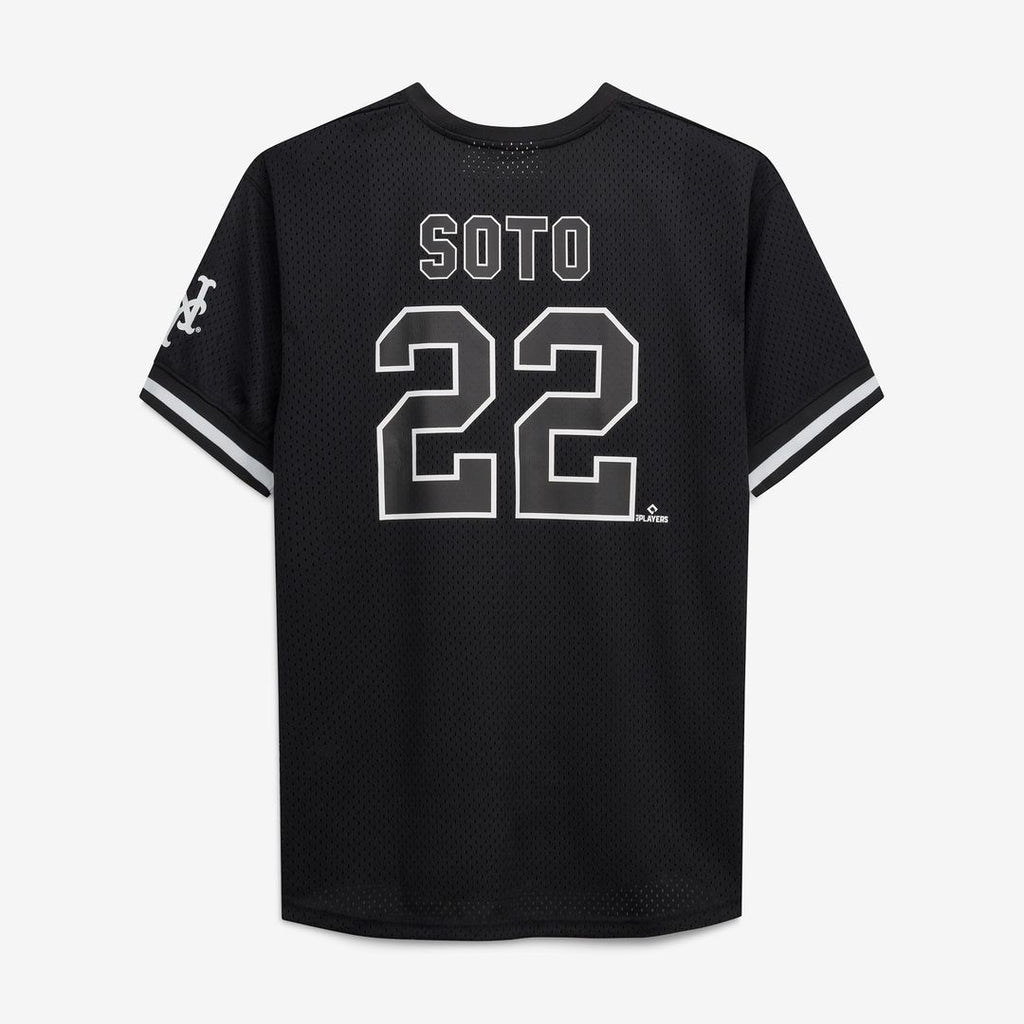 New York Mets Juan Soto Fanatics Big & Tall Heavyweight Mesh Jersey - Black/White