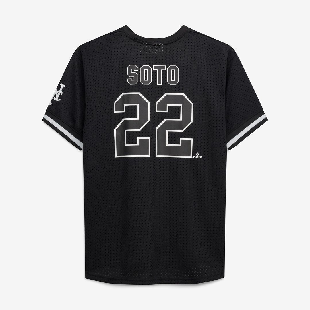 New York Mets Juan Soto Fanatics Big & Tall Heavyweight Mesh Jersey - Black/White