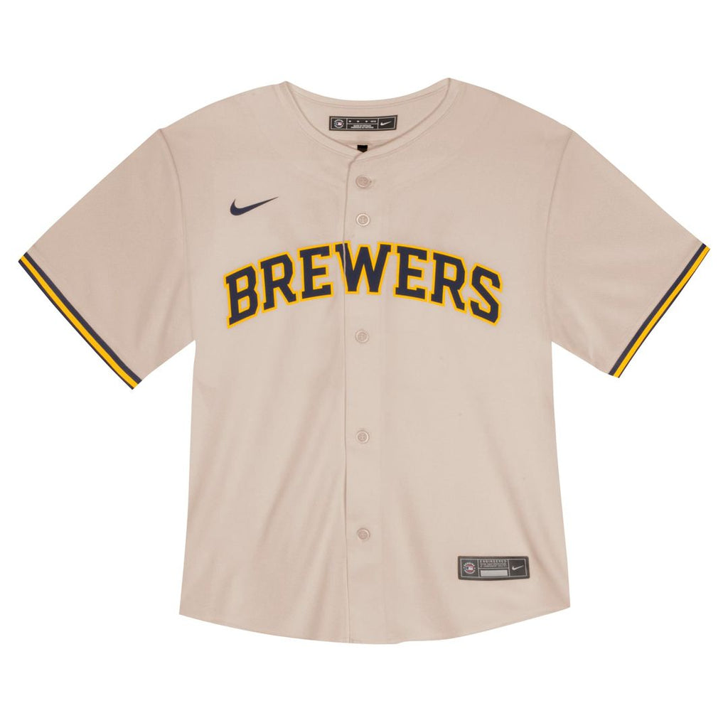 Milwaukee Brewers Christian Yelich Nike Toddler Home Game Jersey - Cream