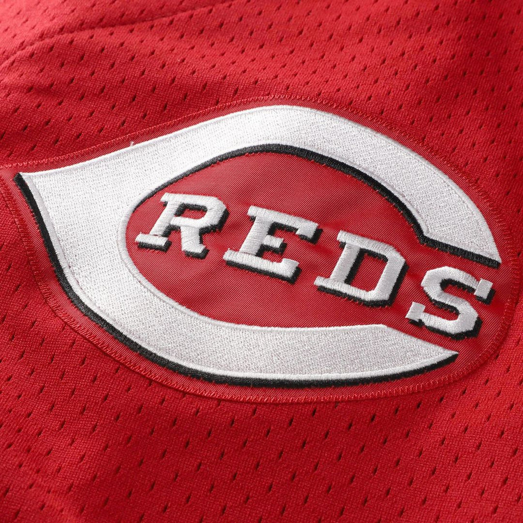 Cincinnati Reds Barry Larkin Mitchell & Ness Cooperstown Mesh Batting Practice Button - Up Jersey - Black