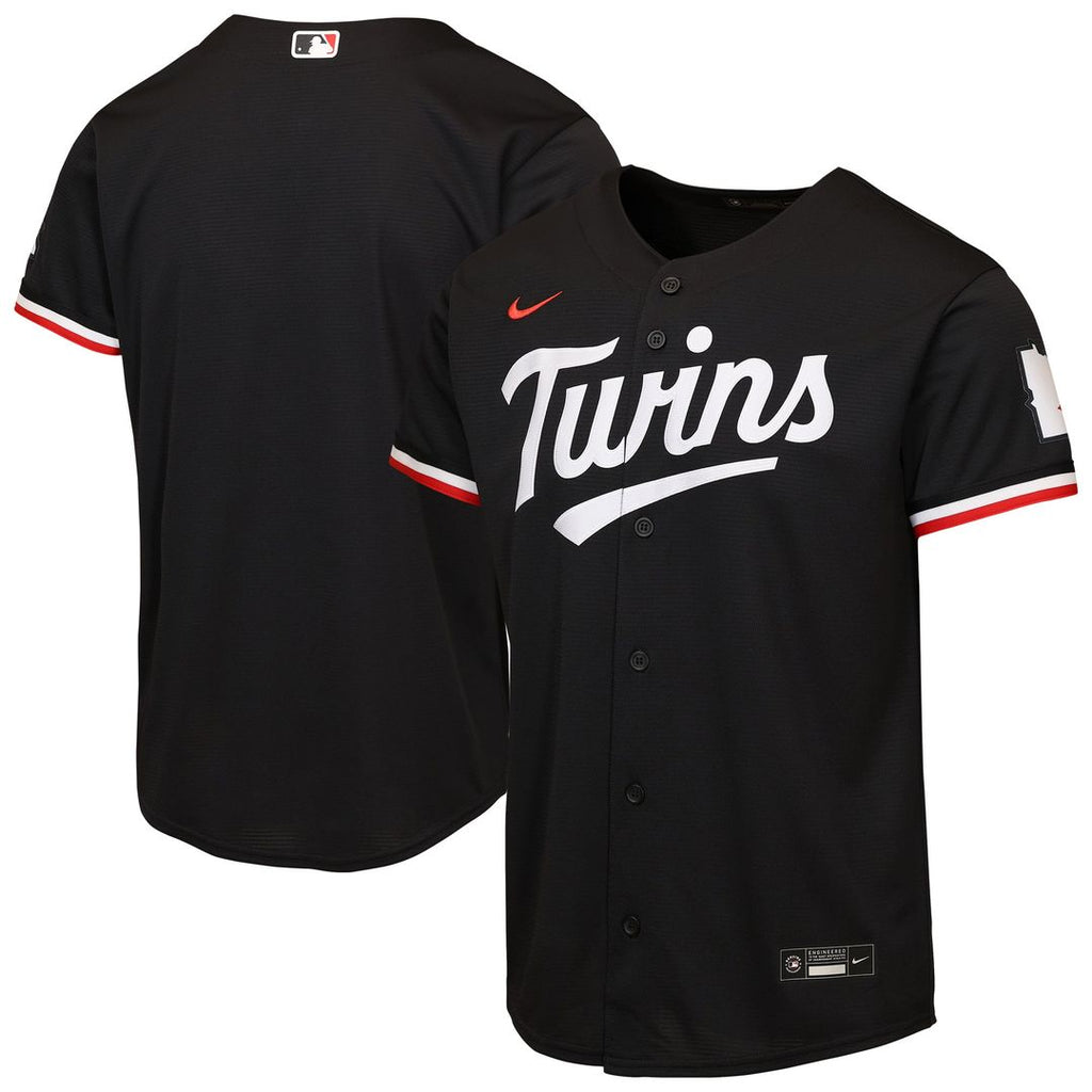 Minnesota Twins Nike Youth Alternate 2 Stadium Jersey - Black