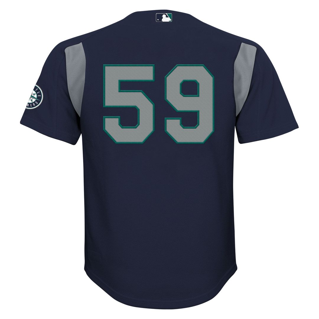 Seattle Mariners Felix Hernandez Mitchell & Ness Youth Mesh Batting Practice Jersey - Navy