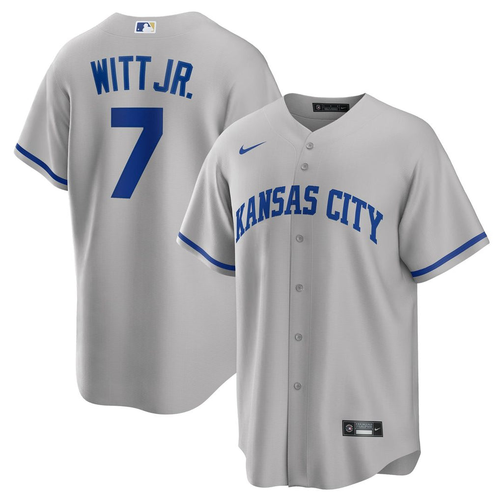 Kansas City Royals Bobby Witt Jr. Nike Road Replica Jersey - Gray