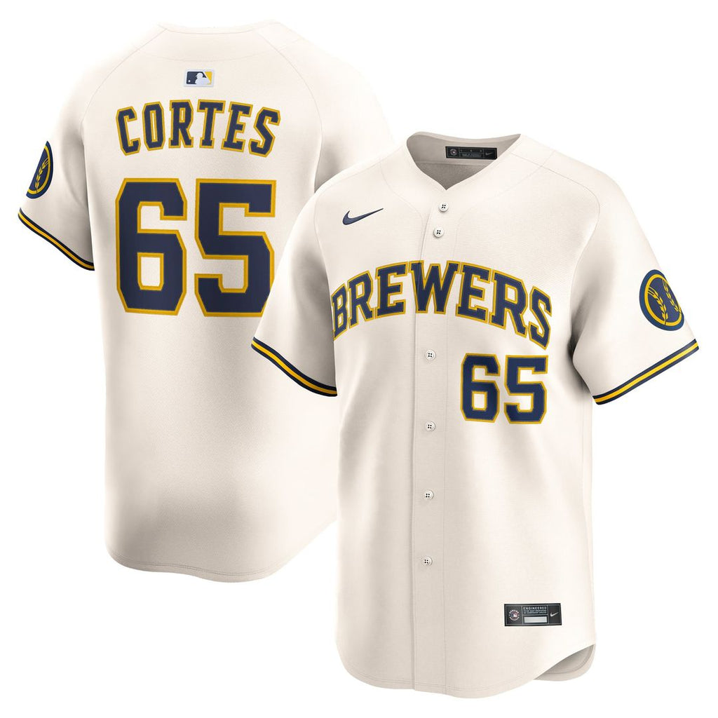 Milwaukee Brewers Nestor Cortes Nike Home Limited Player Jersey - Cream