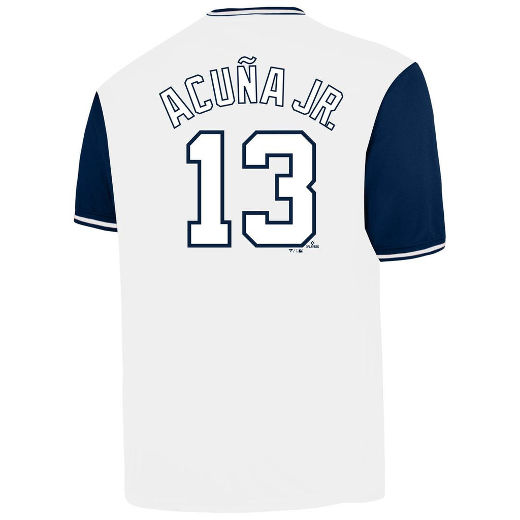 Atlanta Braves Ronald Acuña Jr. Profile Big & Tall Name & Number Jersey - White