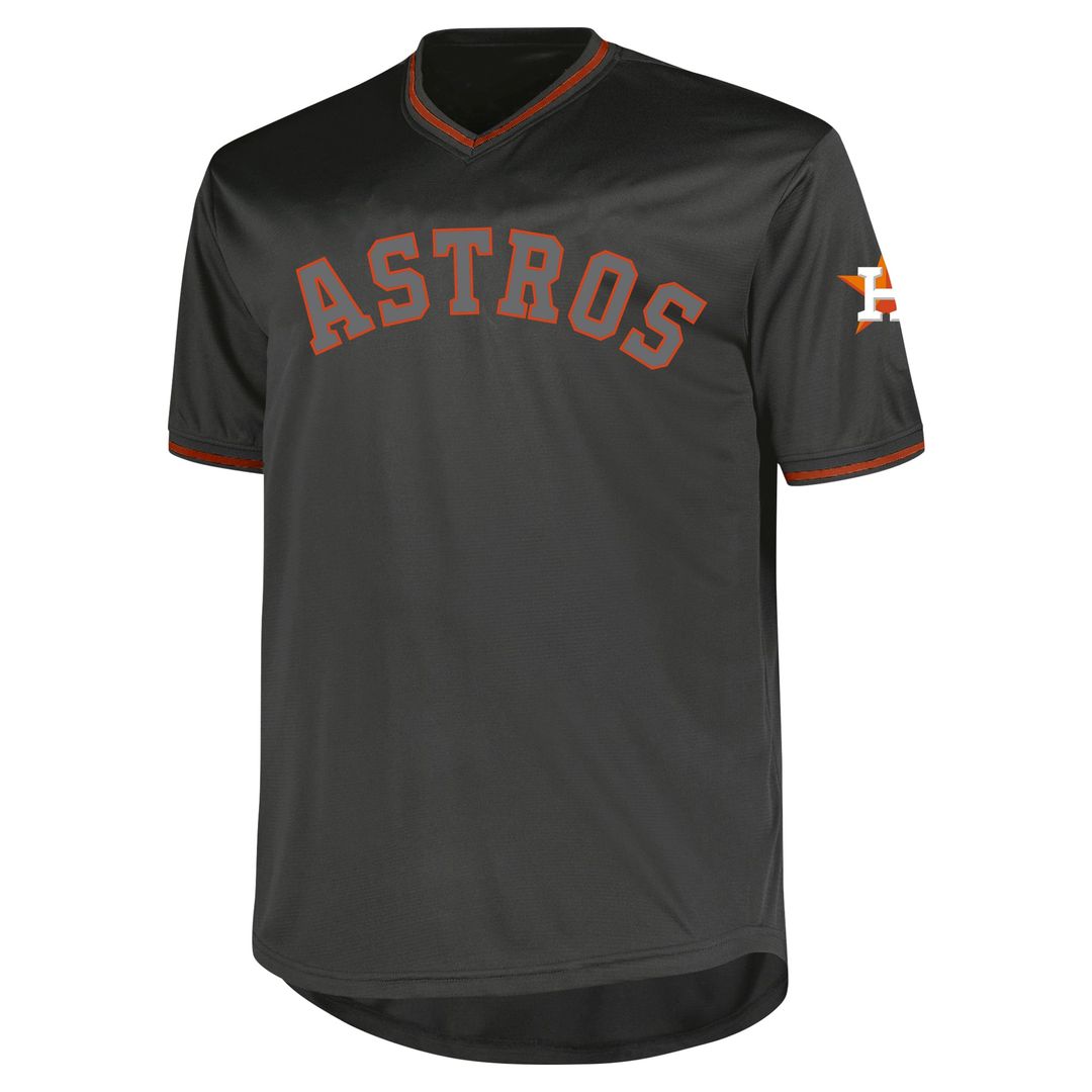 Houston Astros Profile Big & Tall Pop Fashion Jersey - Charcoal