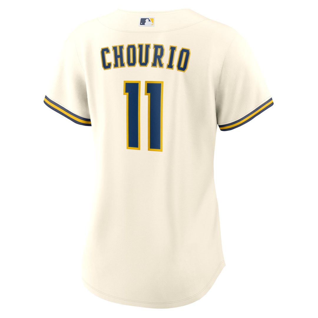 Milwaukee Brewers Jackson Chourio Nike Women's Home Replica Jersey - Cream