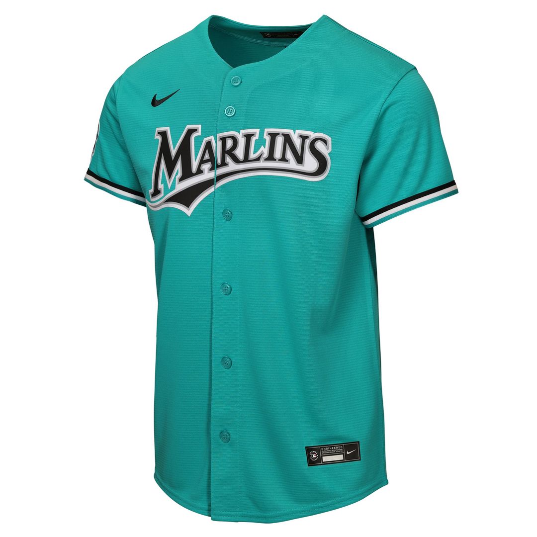 Miami Marlins Nike Youth Alternate Stadium Jersey - Teal