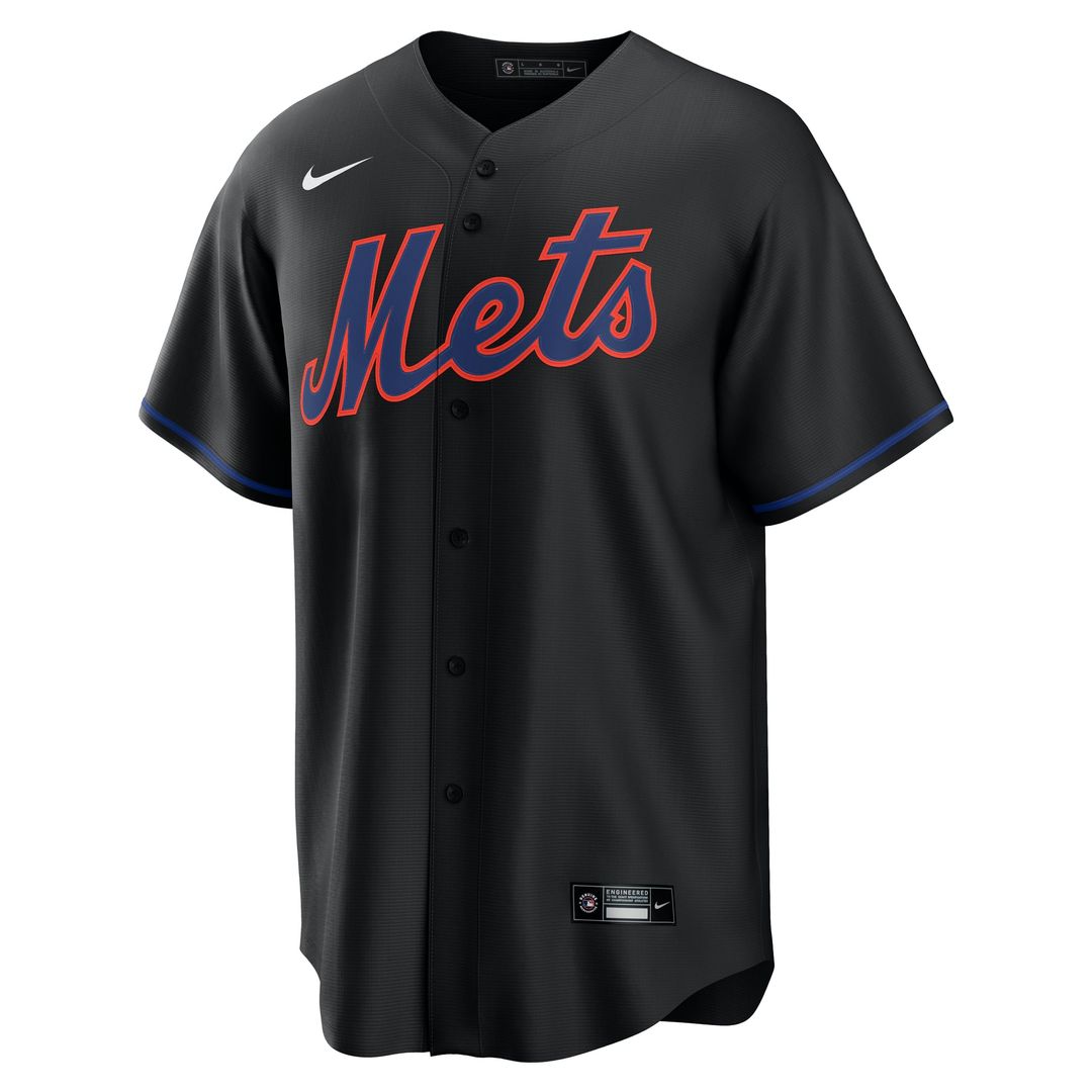 New York Mets Brandon Nimmo Nike Alternate Replica Jersey - Black