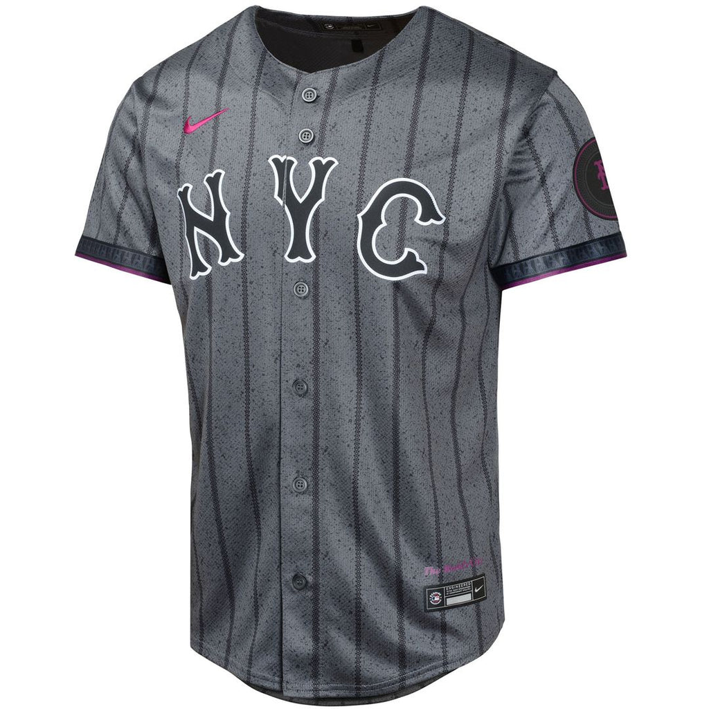 New York Mets Nike Youth 2024 City Connect Limited Jersey - Graphite