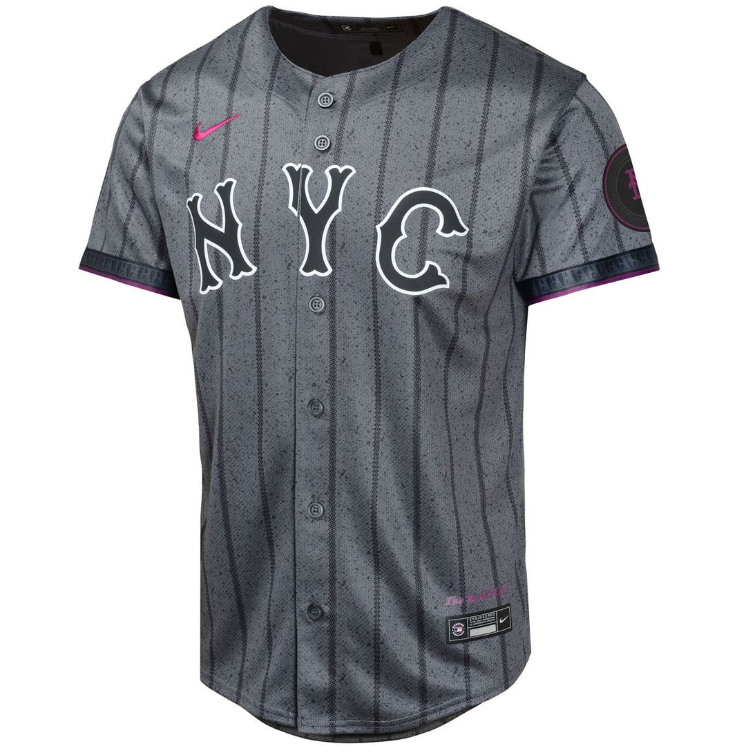 New York Mets Nike Youth 2024 City Connect Limited Jersey - Graphite