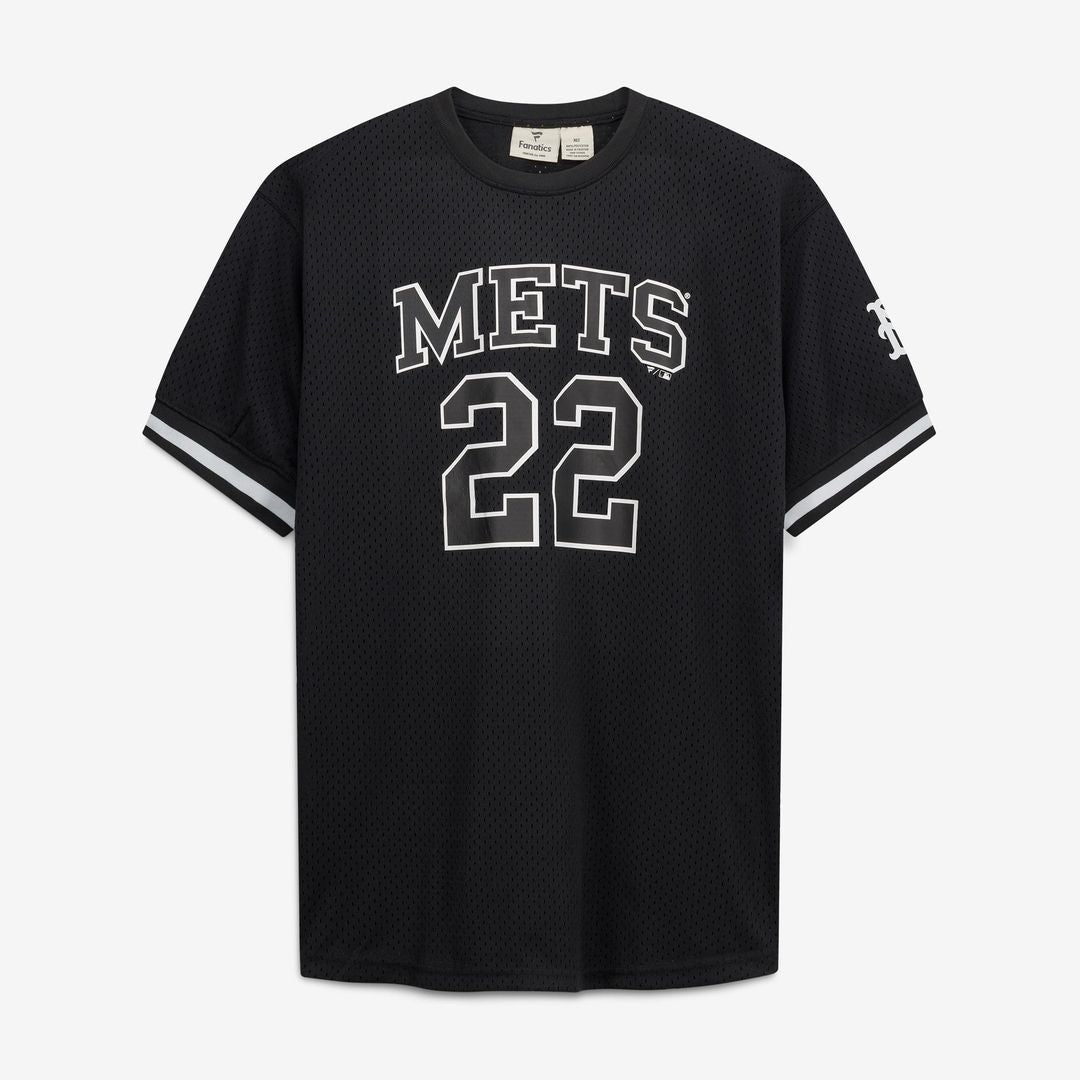 New York Mets Juan Soto Fanatics Big & Tall Heavyweight Mesh Jersey - Black/White