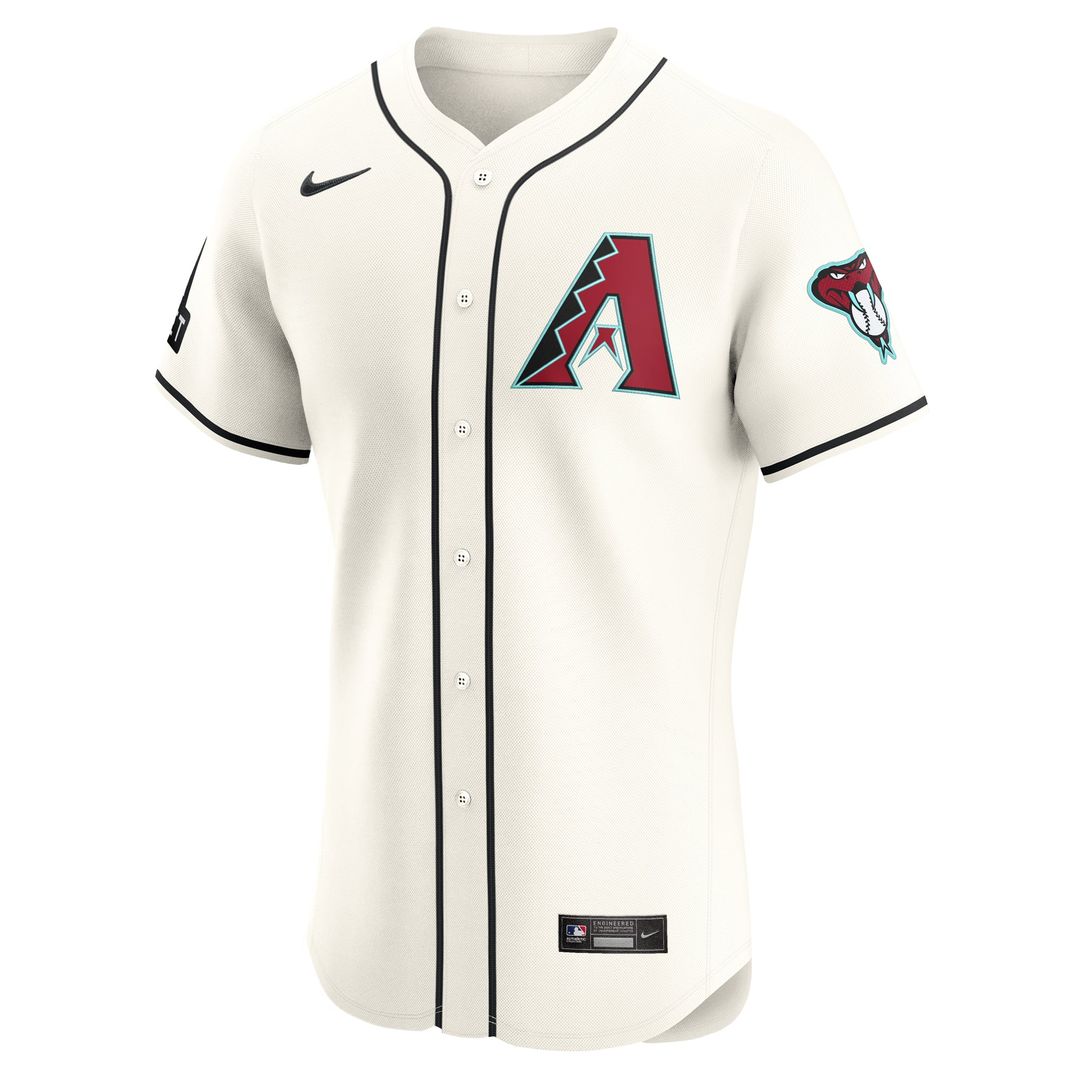 Arizona Diamondbacks Nike Home Elite Patch Jersey - White