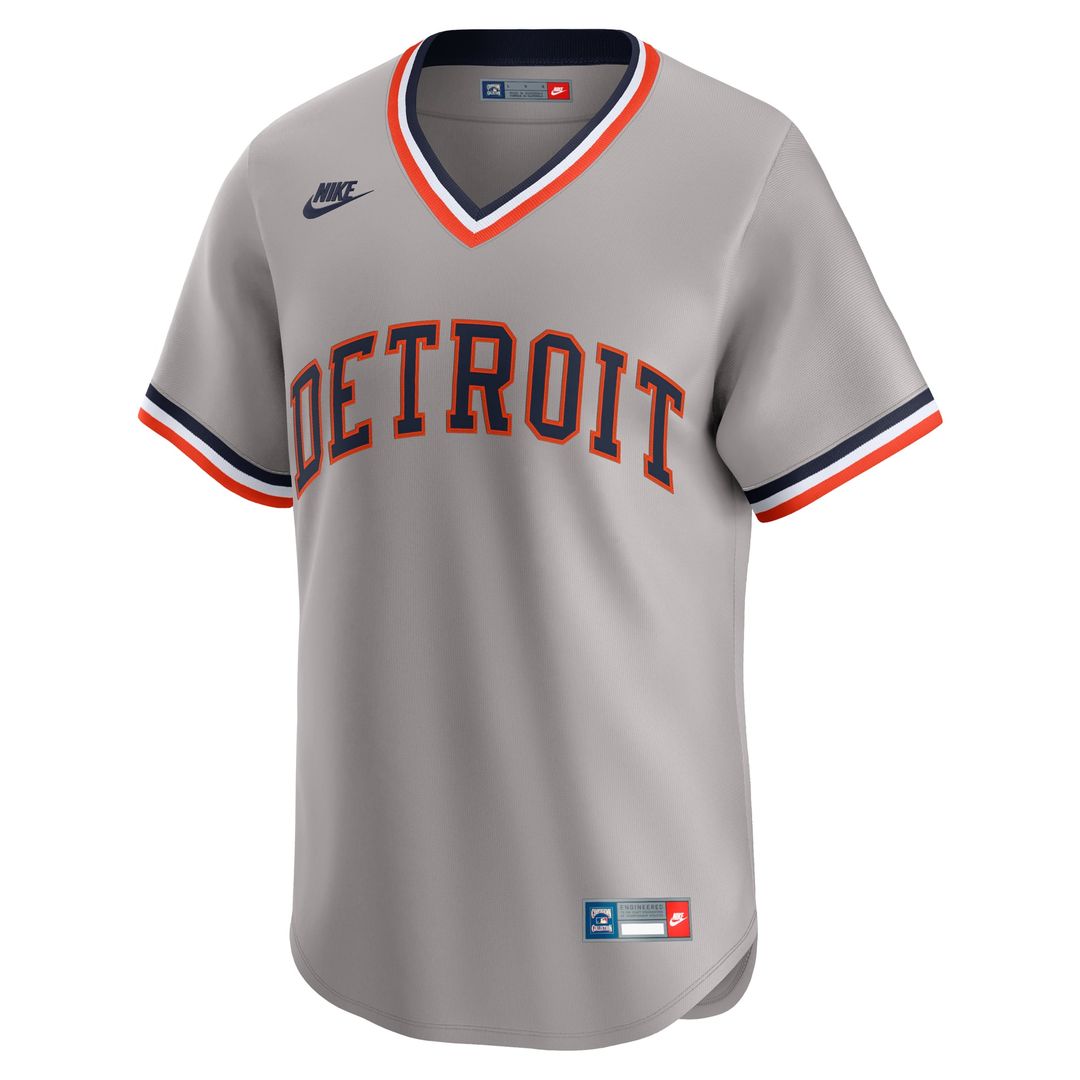 Detroit Tigers Nike Cooperstown Limited Jersey - Gray