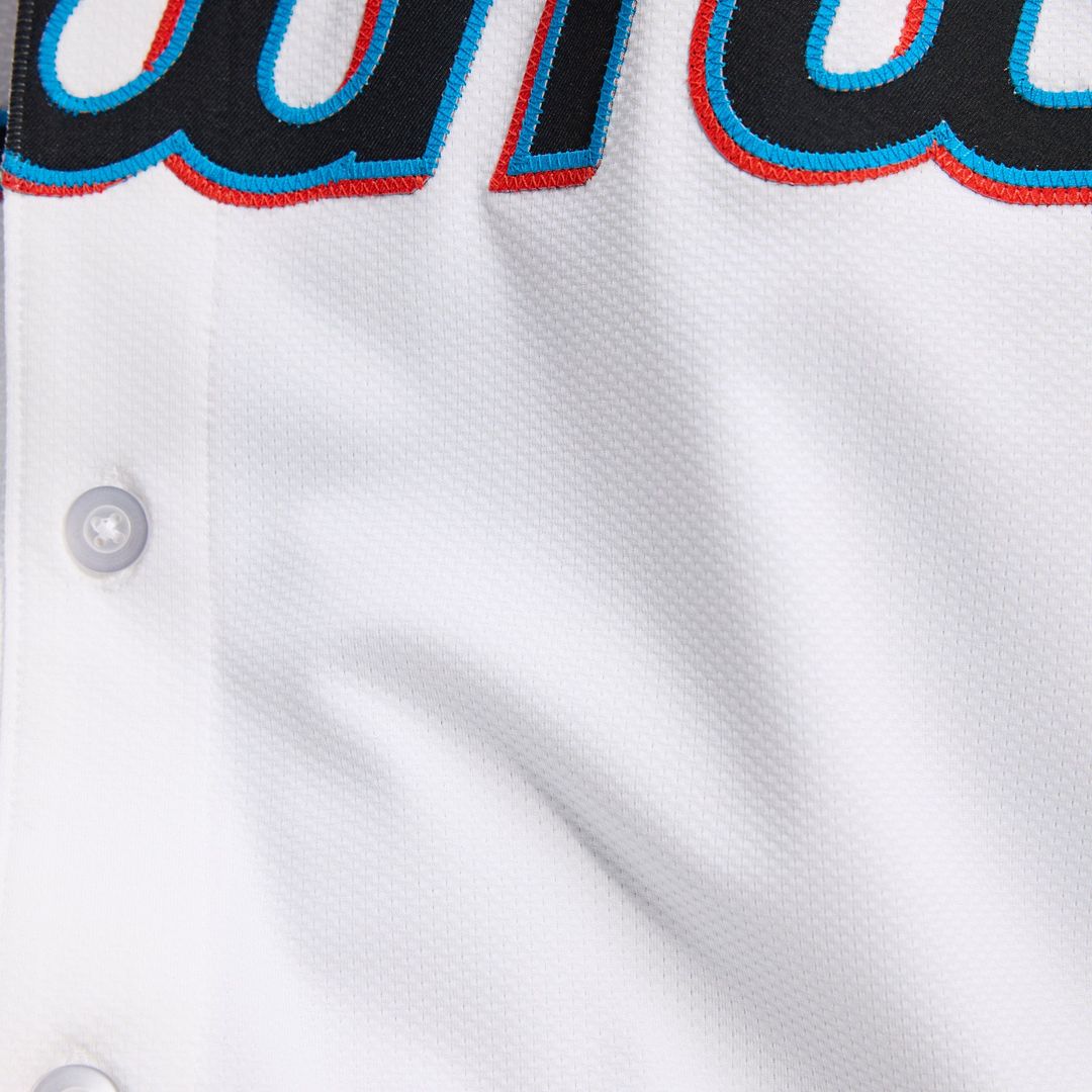 Miami Marlins Nike Home Elite Jersey - White