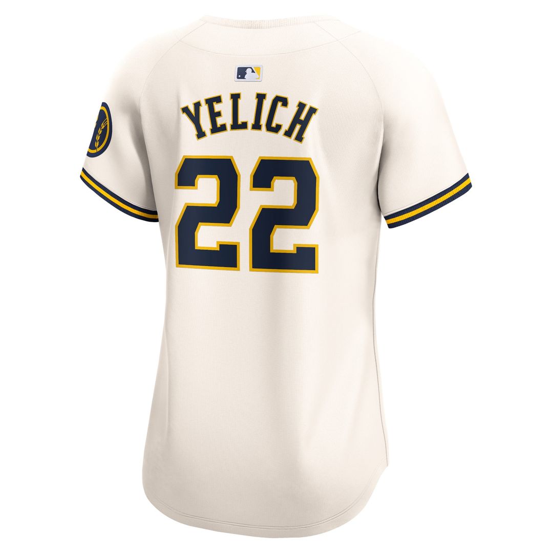 Milwaukee Brewers Christian Yelich Nike Women's Home Limited Player Jersey - Cream