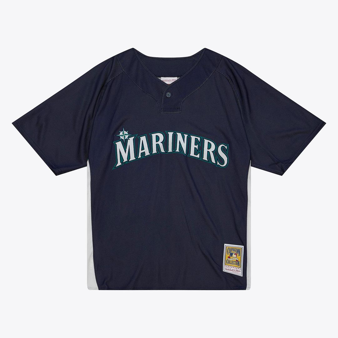 Seattle Mariners Ichiro Suzuki Mitchell & Ness Big & Tall Cooperstown Mesh Batting Practice Jersey - Navy