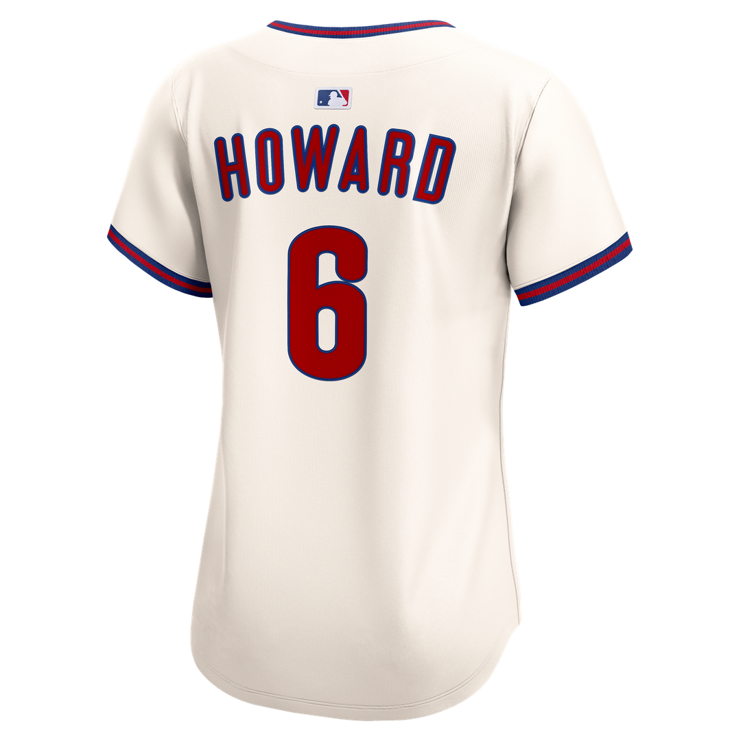 Philadelphia Phillies Ryan Howard Nike Women's Alternate 2 Limited Jersey ¨C Cream