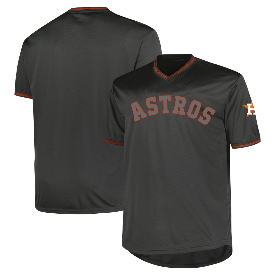 Houston Astros Profile Big & Tall Pop Fashion Jersey - Charcoal