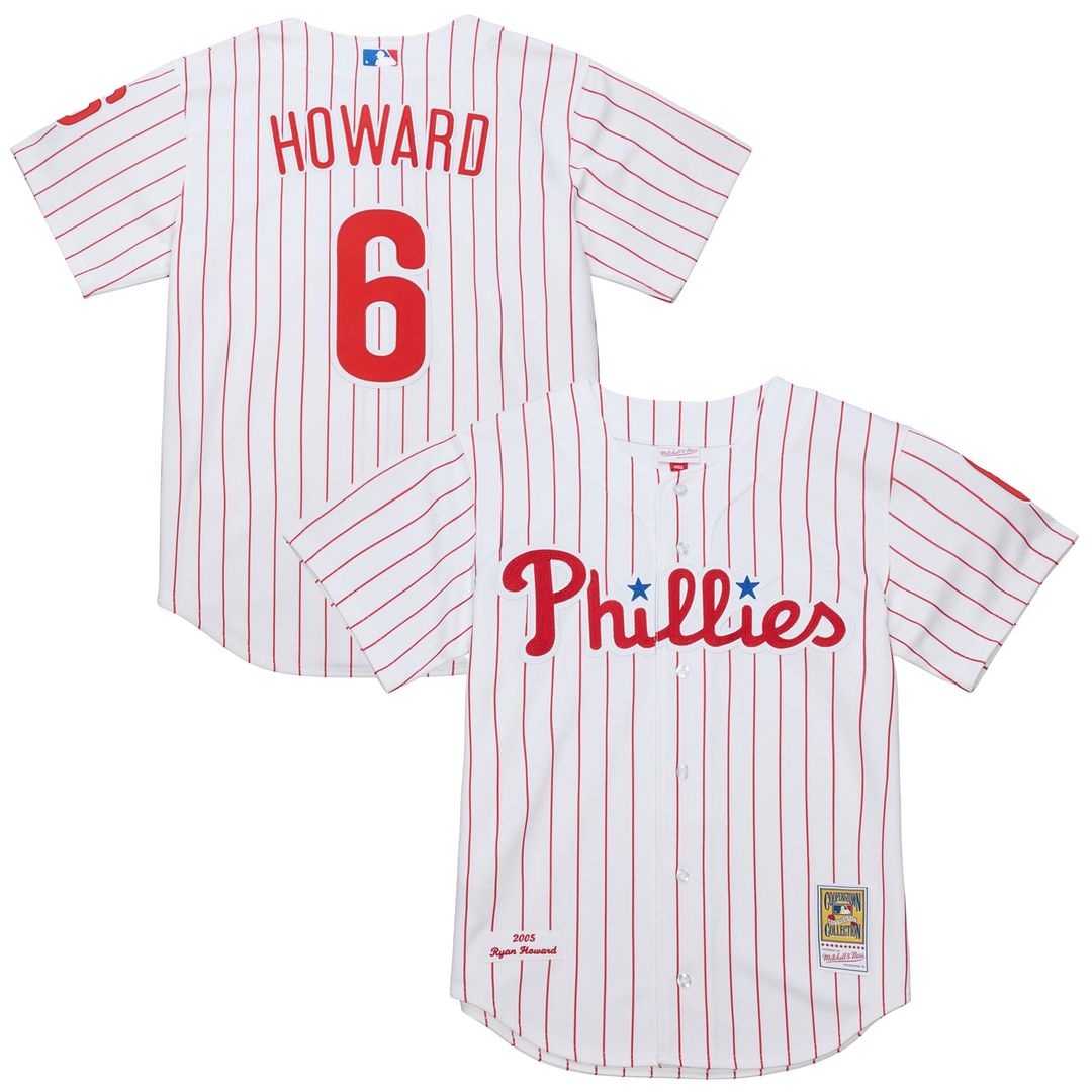Philadelphia Phillies Ryan Howard Mitchell & Ness Cooperstown Authentic Jersey ¨C White