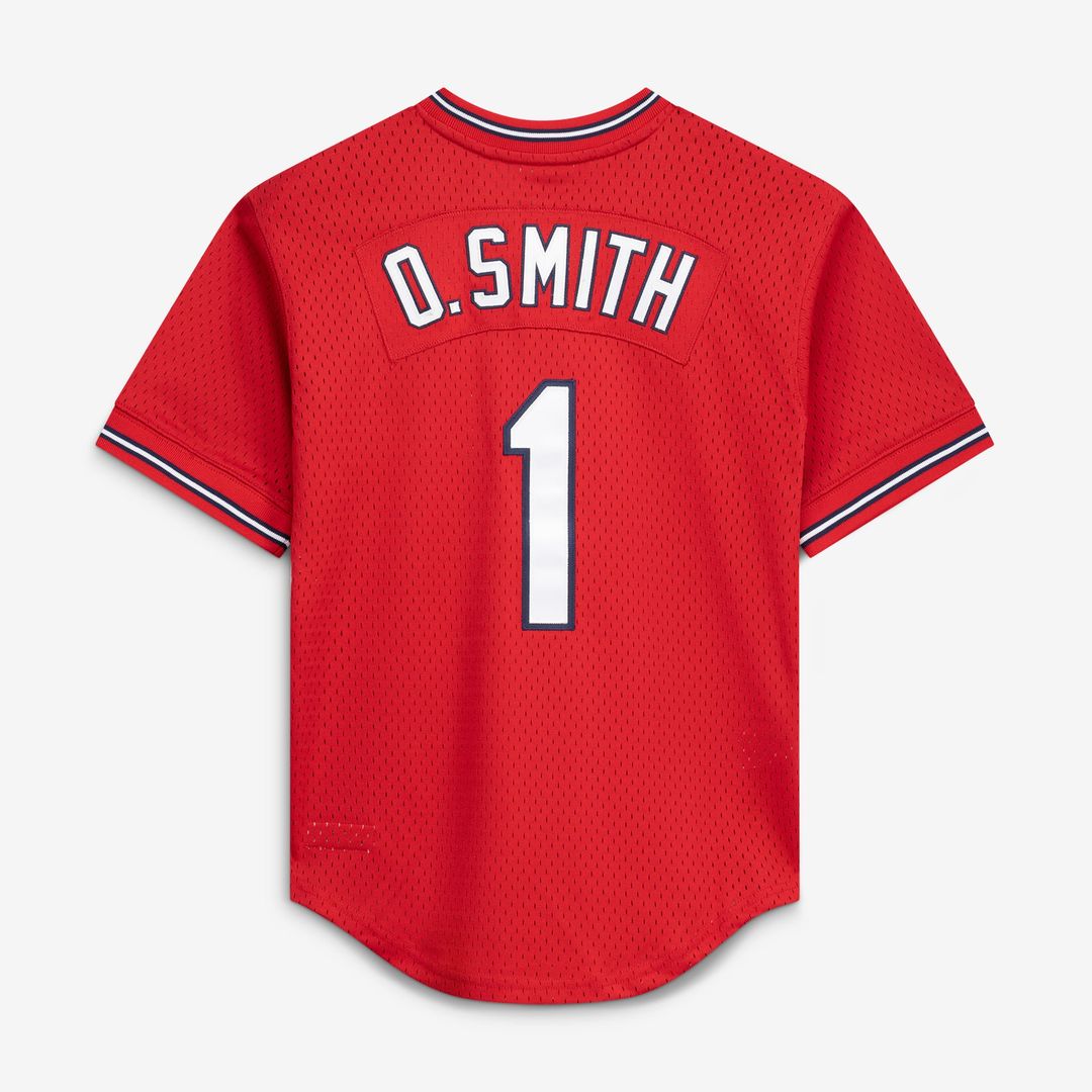 St. Louis Cardinals Ozzie Smith Mitchell & Ness Authentic Batting Practice Jersey - Scarlet