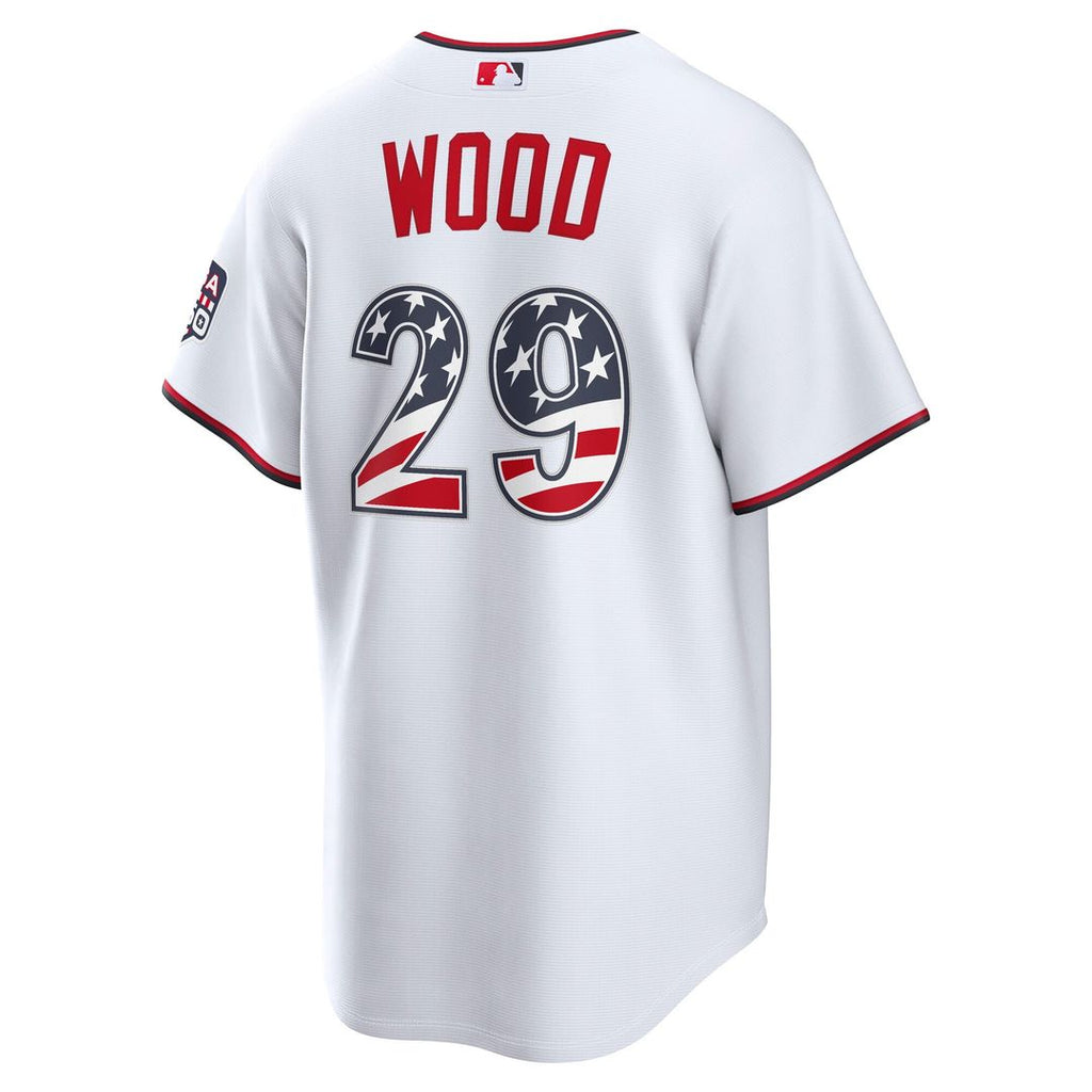 Washington Nationals James Wood Nike USA 250 Fourth of July Home Stadium Jersey - White