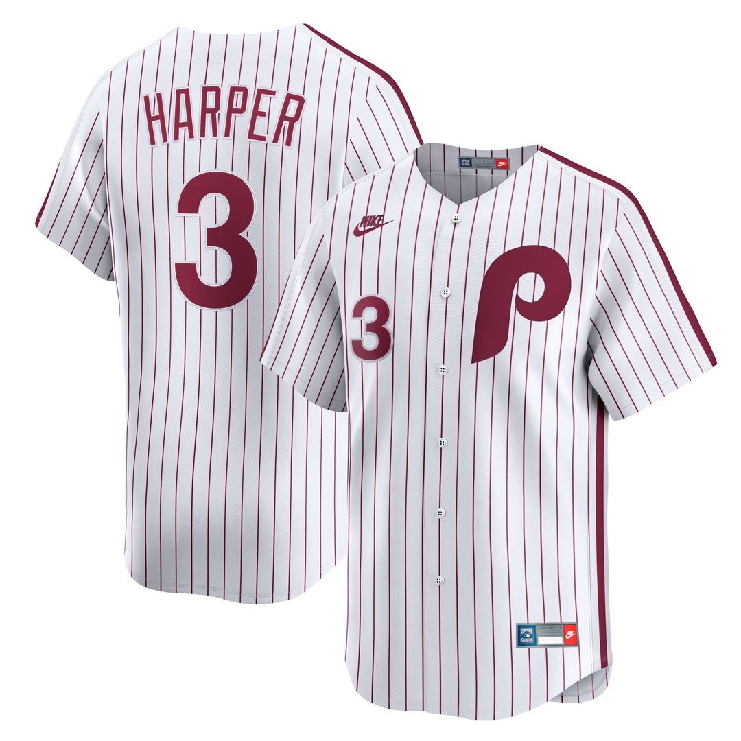 Philadelphia Phillies Bryce Harper Nike Cooperstown Limited Jersey - White