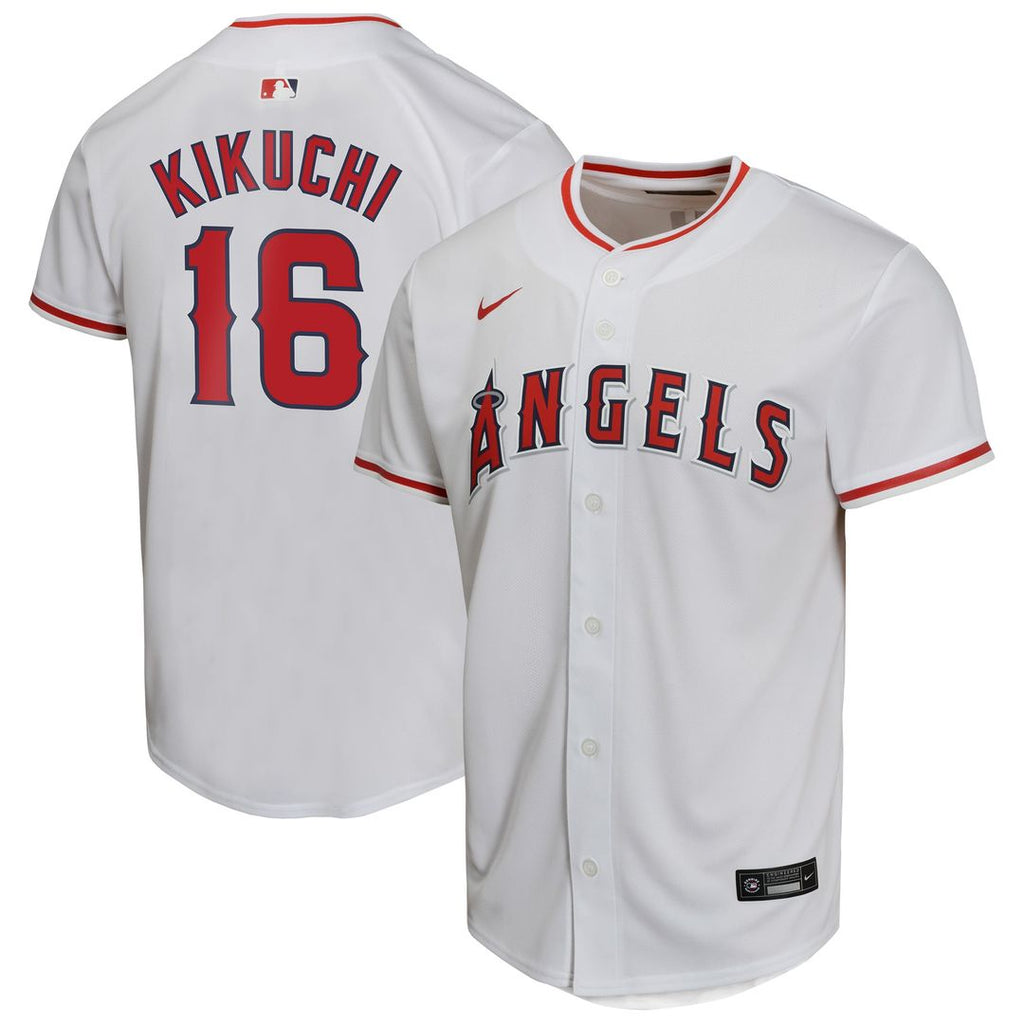 Los Angeles Angels Yusei Kikuchi Nike Youth Home Game Player Jersey - White