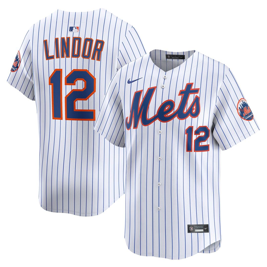 New York Mets Francisco Lindor Nike Road Limited Player Jersey - Gray