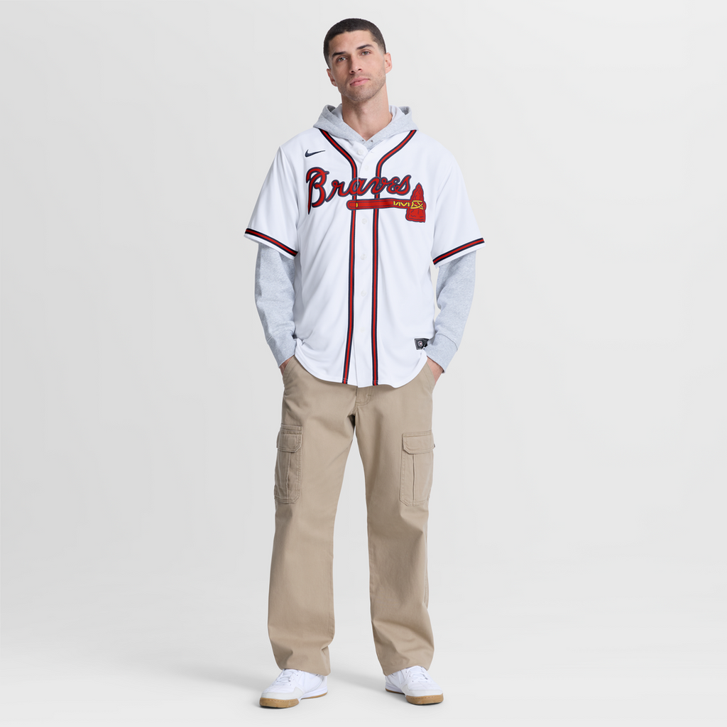 Atlanta Braves Mauricio Dub¨®n Nike Home Replica Jersey - White