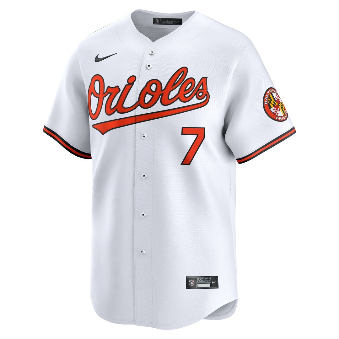Baltimore Orioles Jackson Holliday Nike Home Limited Player Jersey - White