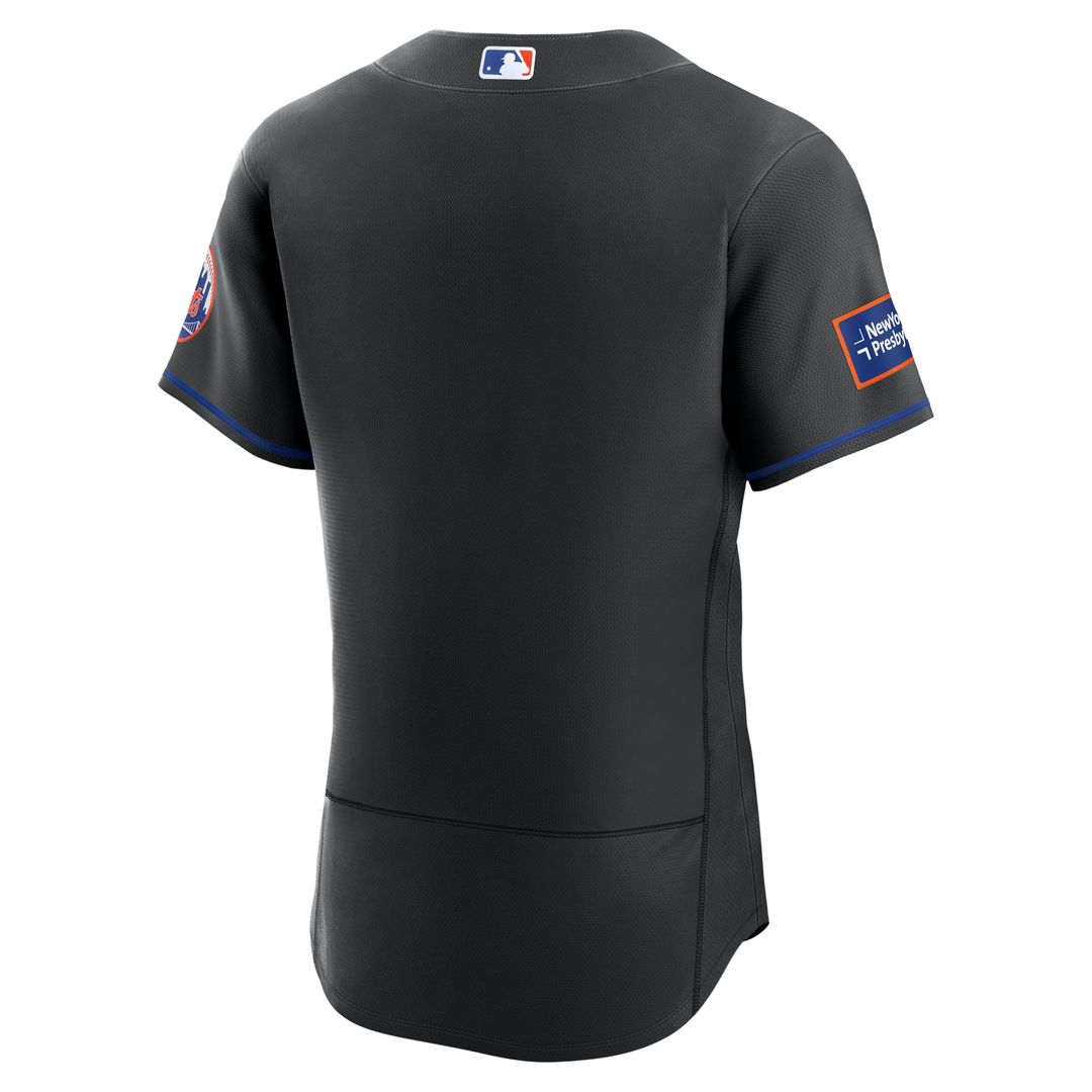 New York Mets Nike Home Sponsor Patch Authentic Jersey - White