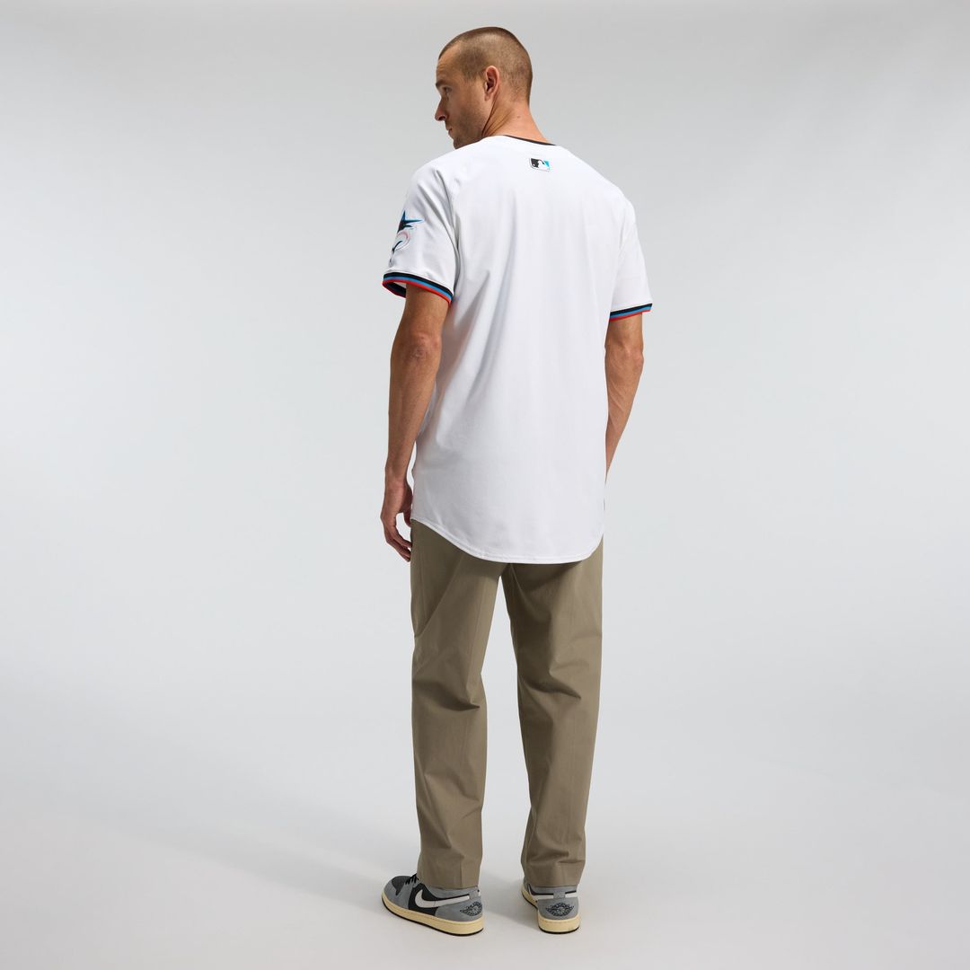 Miami Marlins Nike Home Elite Jersey - White