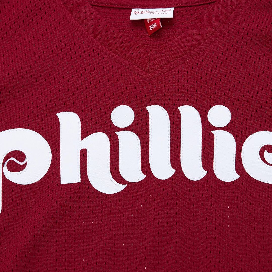 Philadelphia Phillies John Kruk Mitchell & Ness Big & Tall Cooperstown Mesh Batting Practice Jersey - Burgundy