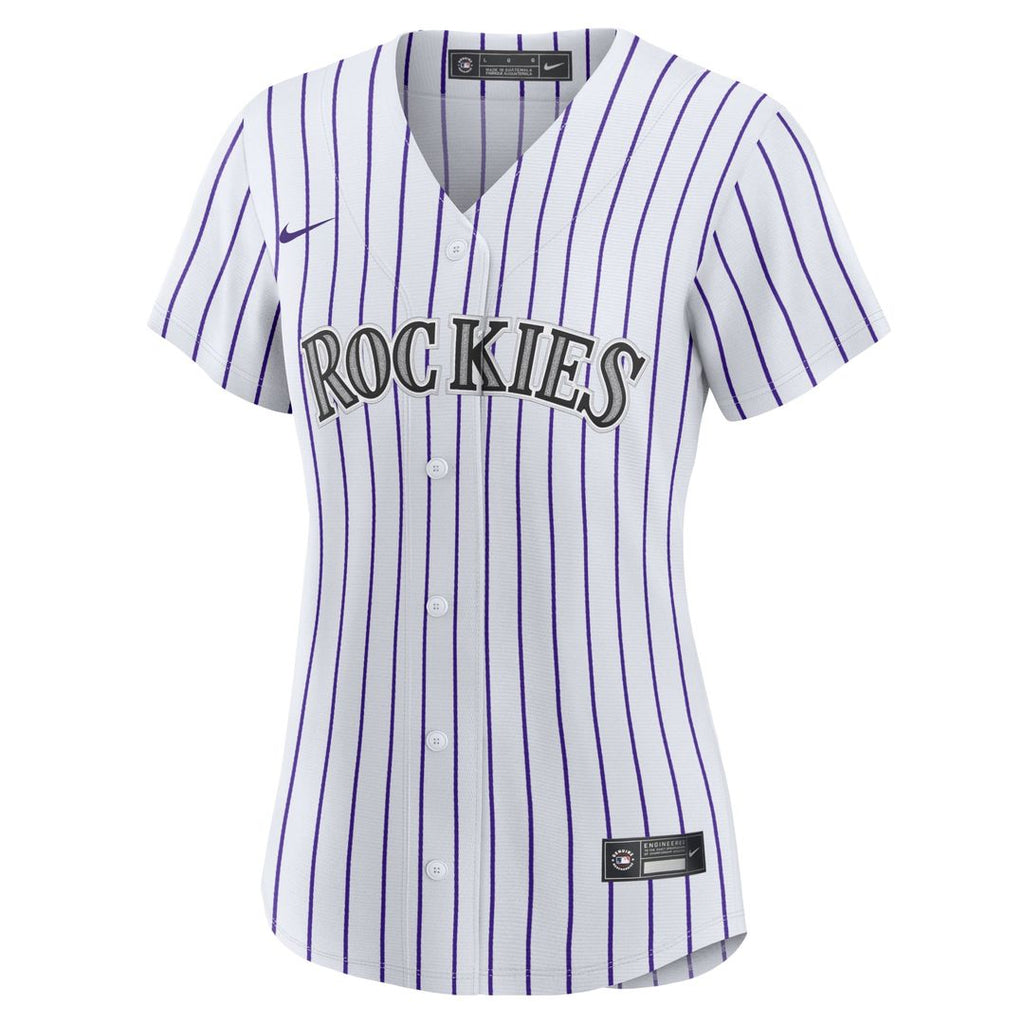 Colorado Rockies Kris Bryant Nike Women's Replica Player Jersey - White/Purple