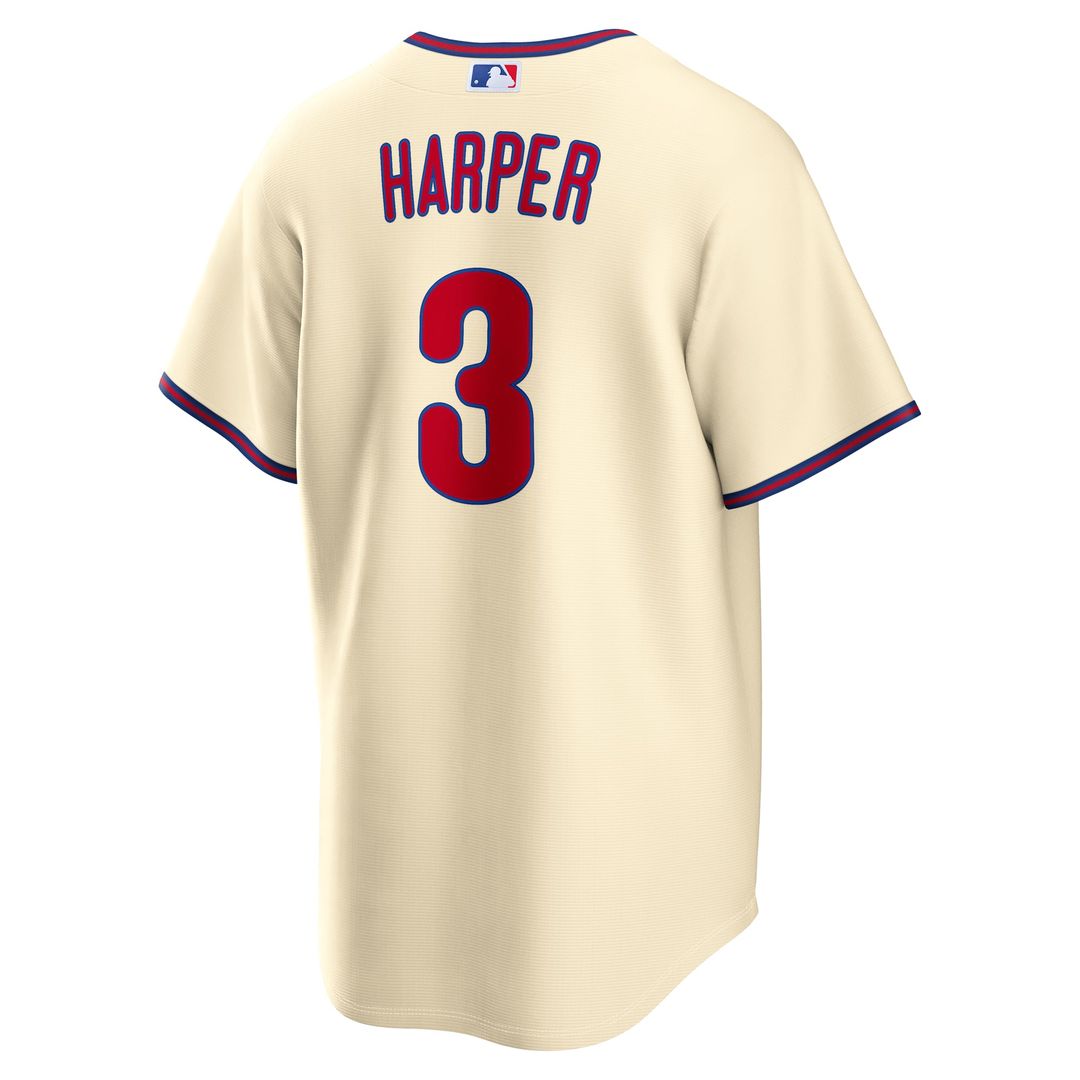 Philadelphia Phillies Bryce Harper Nike Alternate Replica Jersey - Cream