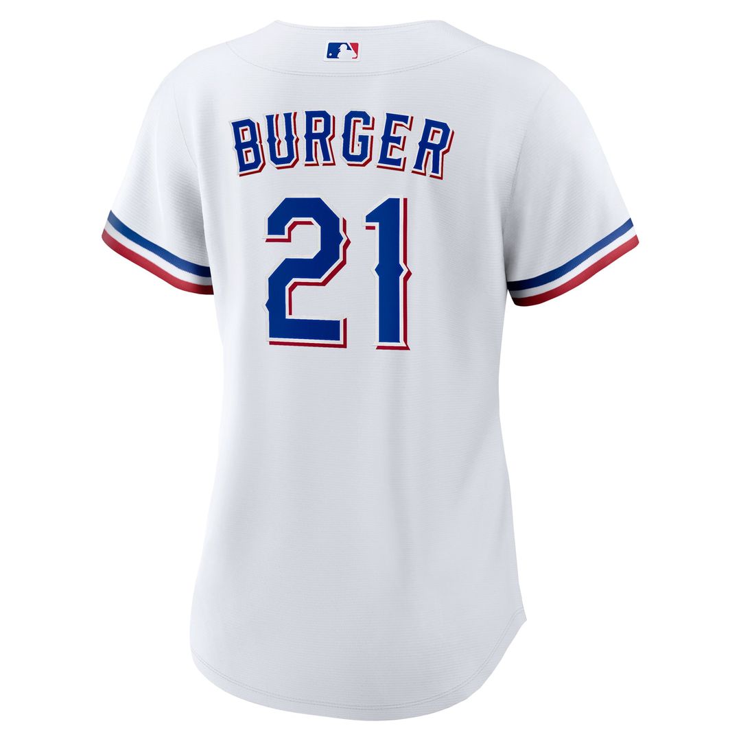 Texas Rangers Jake Burger Nike Women's Home Replica Jersey - White