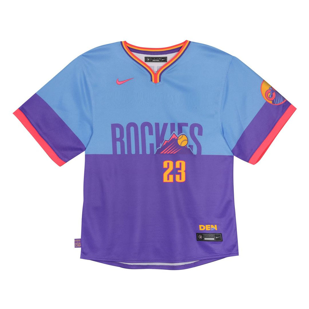 Colorado Rockies Kris Bryant Nike Toddler 2025 City Connect Limited Player Jersey - Purple/Light Blue
