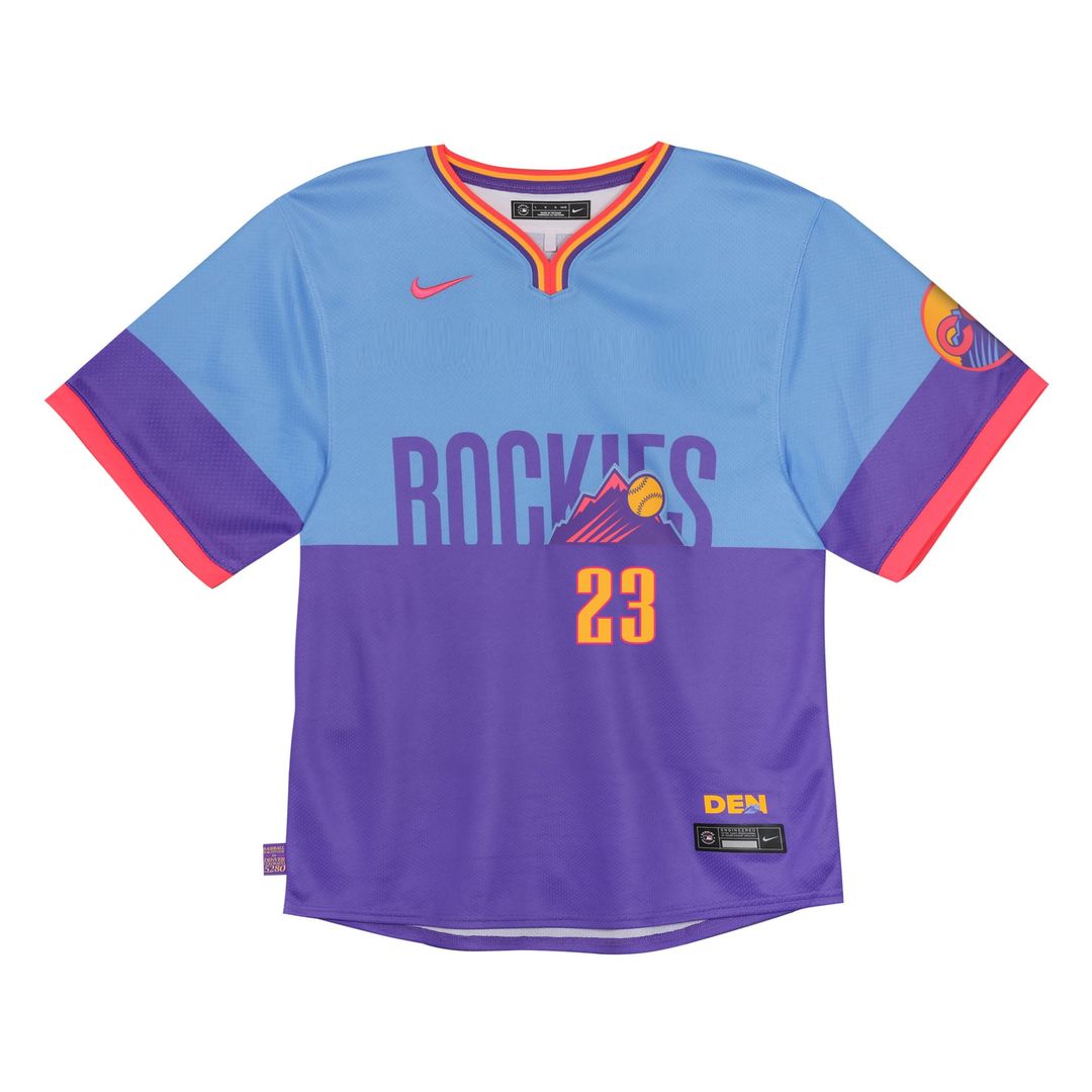 Colorado Rockies Kris Bryant Nike Toddler 2025 City Connect Limited Player Jersey - Purple/Light Blue