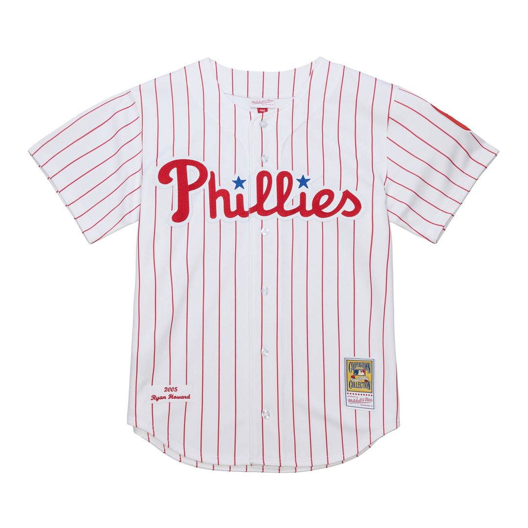 Philadelphia Phillies Ryan Howard Mitchell & Ness Cooperstown Authentic Jersey ¨C White