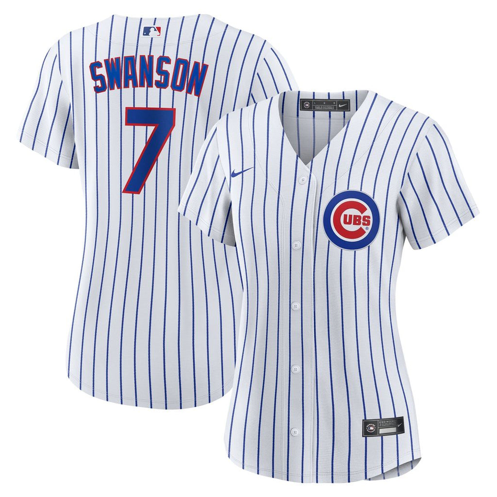 Chicago Cubs Dansby Swanson Nike Women's Home Replica Player Jersey - White/Royal