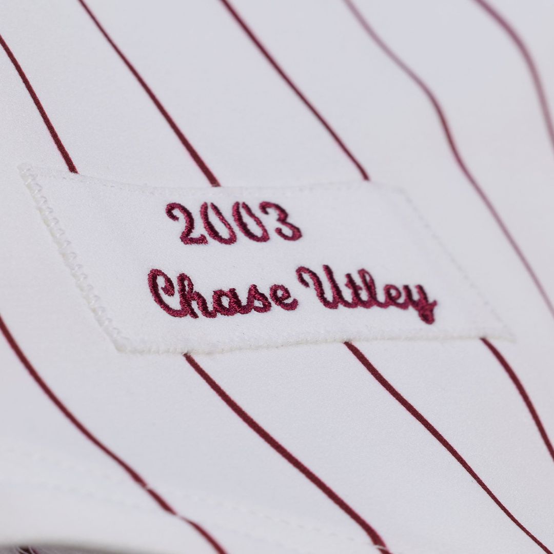Philadelphia Phillies Chase Utley Mitchell & Ness 2003 Cooperstown Authentic Jersey - White