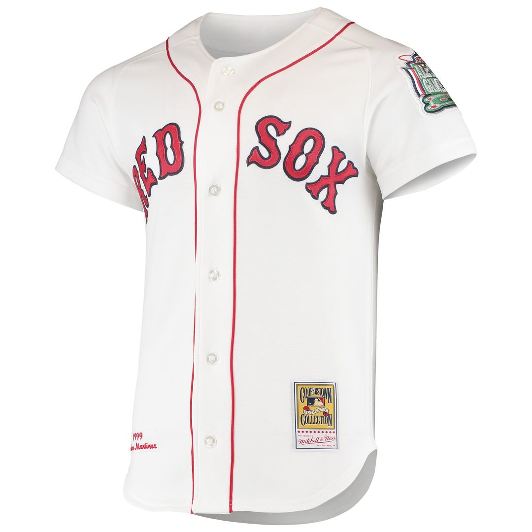 Boston Red Sox Pedro Martinez Mitchell & Ness 1999 Cooperstown Home Authentic Jersey - White