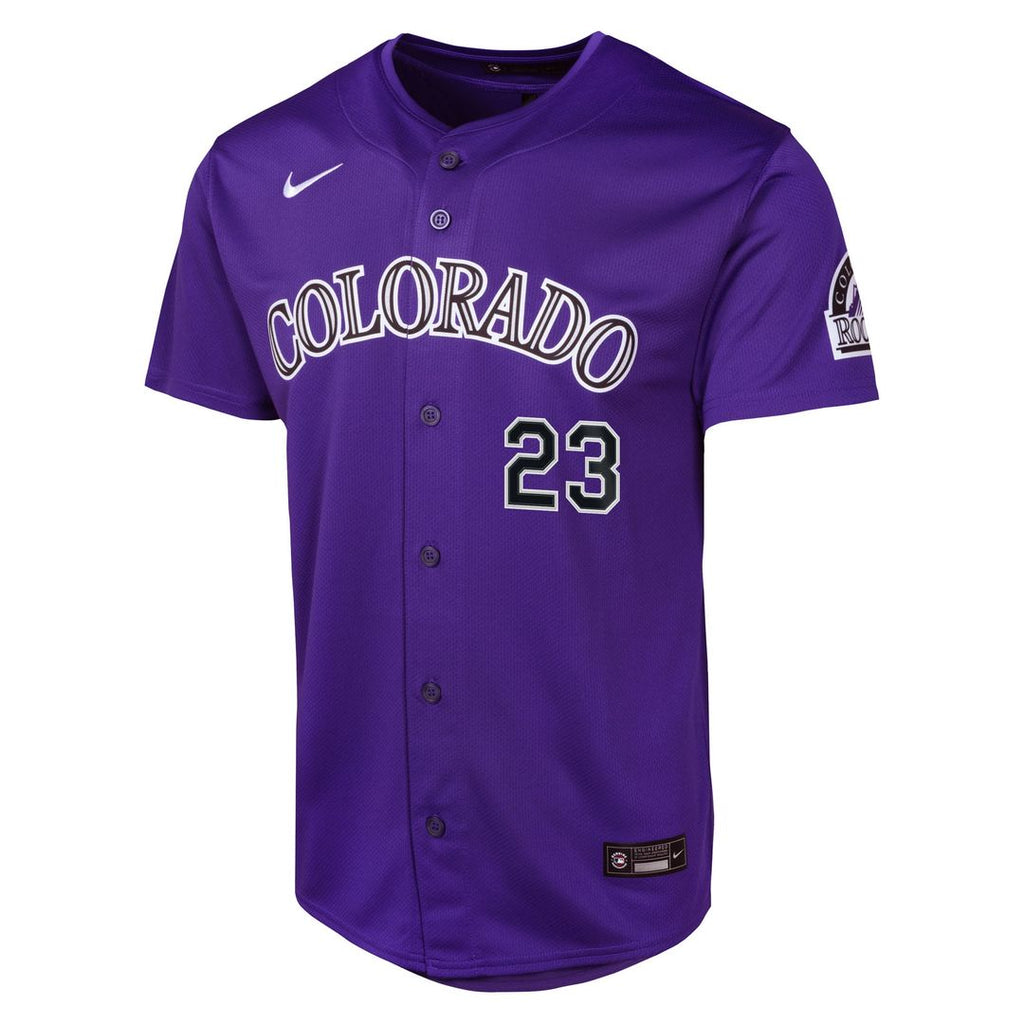 Colorado Rockies Kris Bryant Nike Youth Alternate Limited Player Jersey - Purple