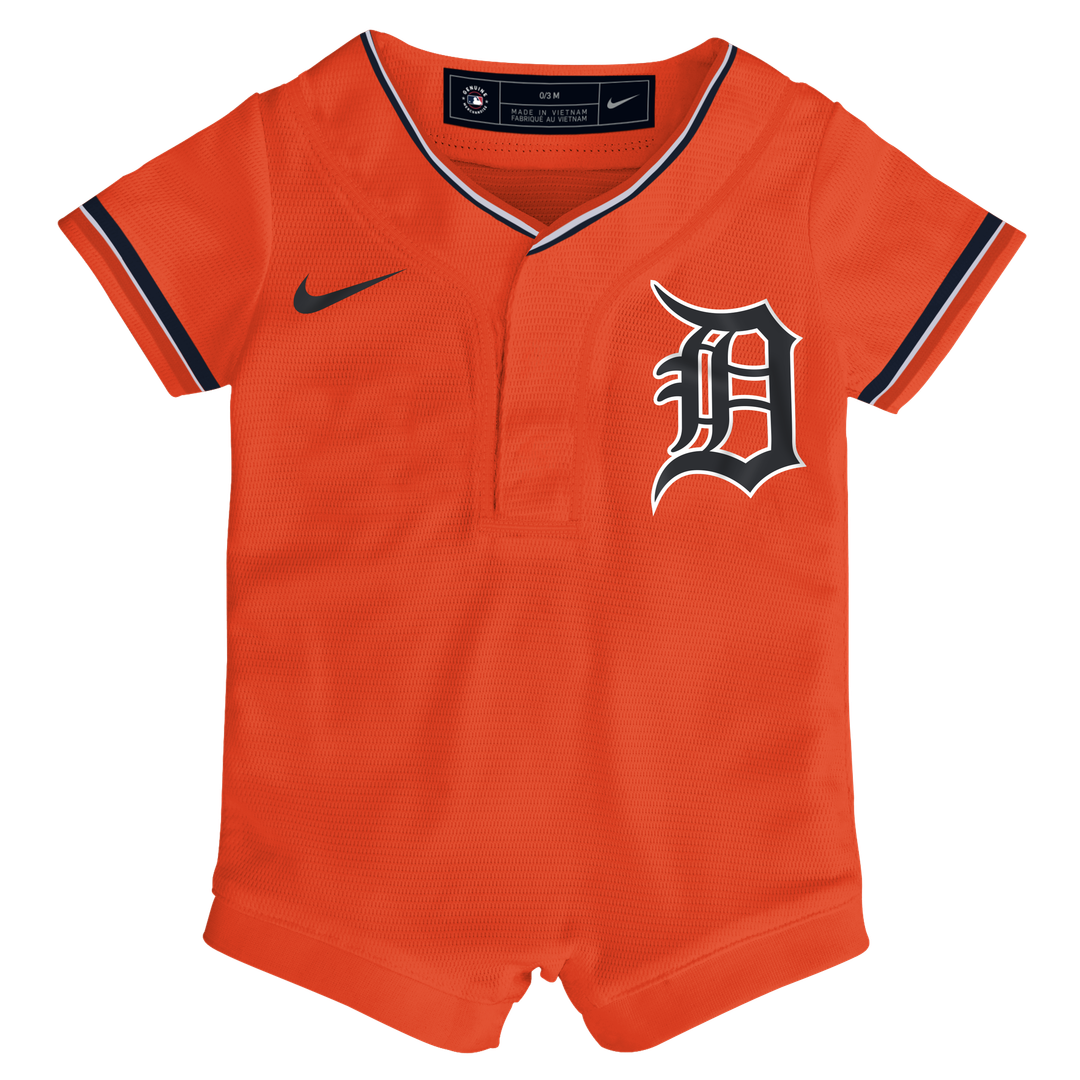 Detroit Tigers Nike Infant Alternate Replica Romper Jersey - Orange