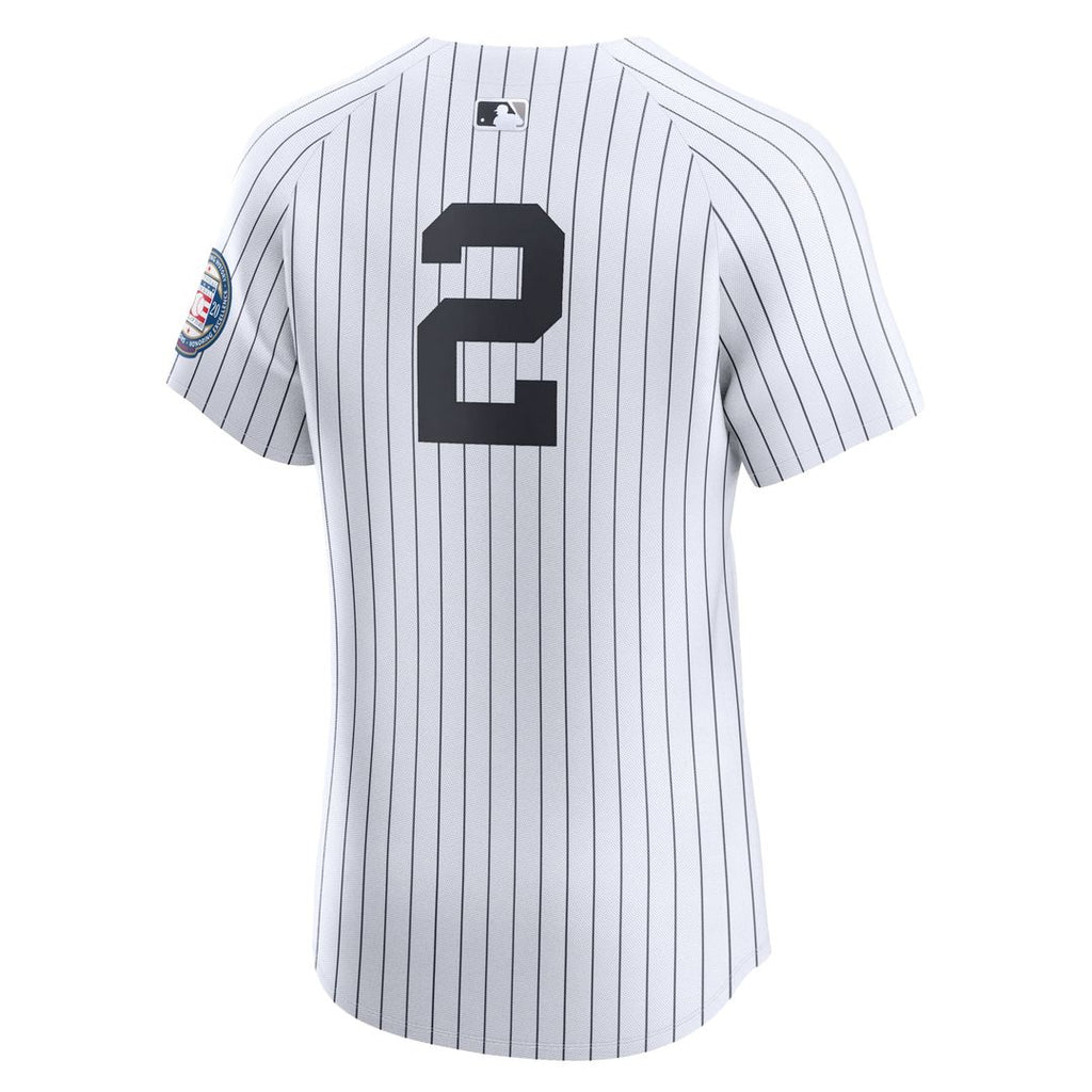 New York Yankees Derek Jeter Nike Home 2020 Hall of Fame Induction Patch Elite Player Jersey - White